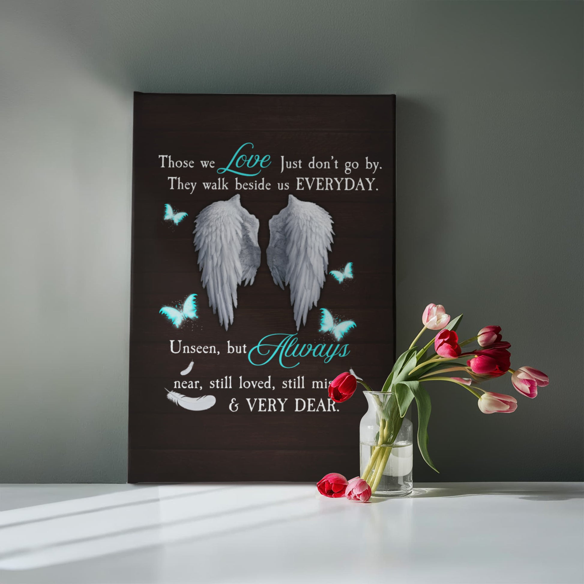 Remembrance - Those We Love Just Don't Go By - Gallery Wrapped Canvas Prints - The Shoppers Outlet
