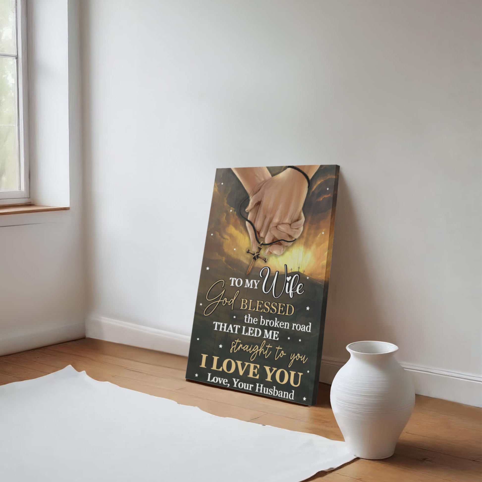 To My Wife - I Love You- Gallery Wrapped Canvas Prints - The Shoppers Outlet