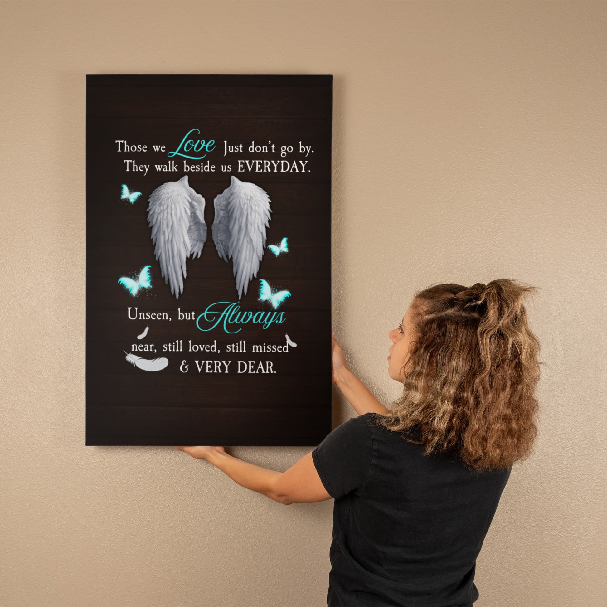 Remembrance - Those We Love Just Don't Go By - Gallery Wrapped Canvas Prints - The Shoppers Outlet