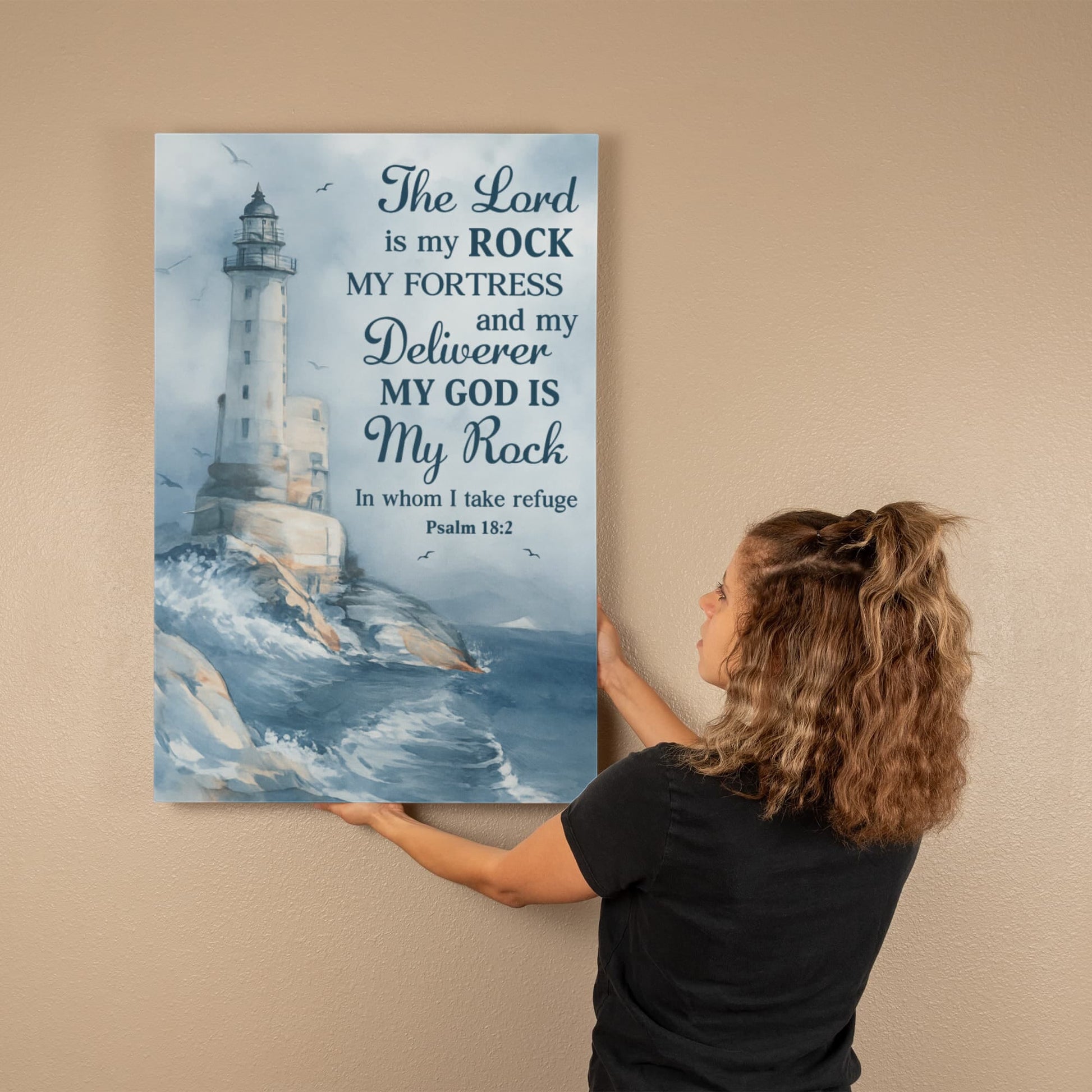The Lord Is My Rock - Psalm 18:2 - Gallery Wrapped Canvas Prints - The Shoppers Outlet
