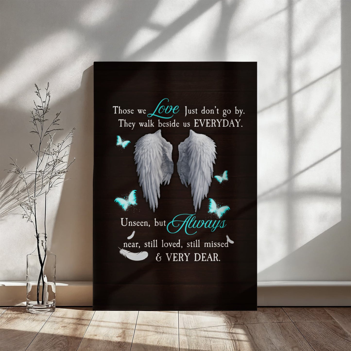 Remembrance - Those We Love Just Don't Go By - Gallery Wrapped Canvas Prints - The Shoppers Outlet