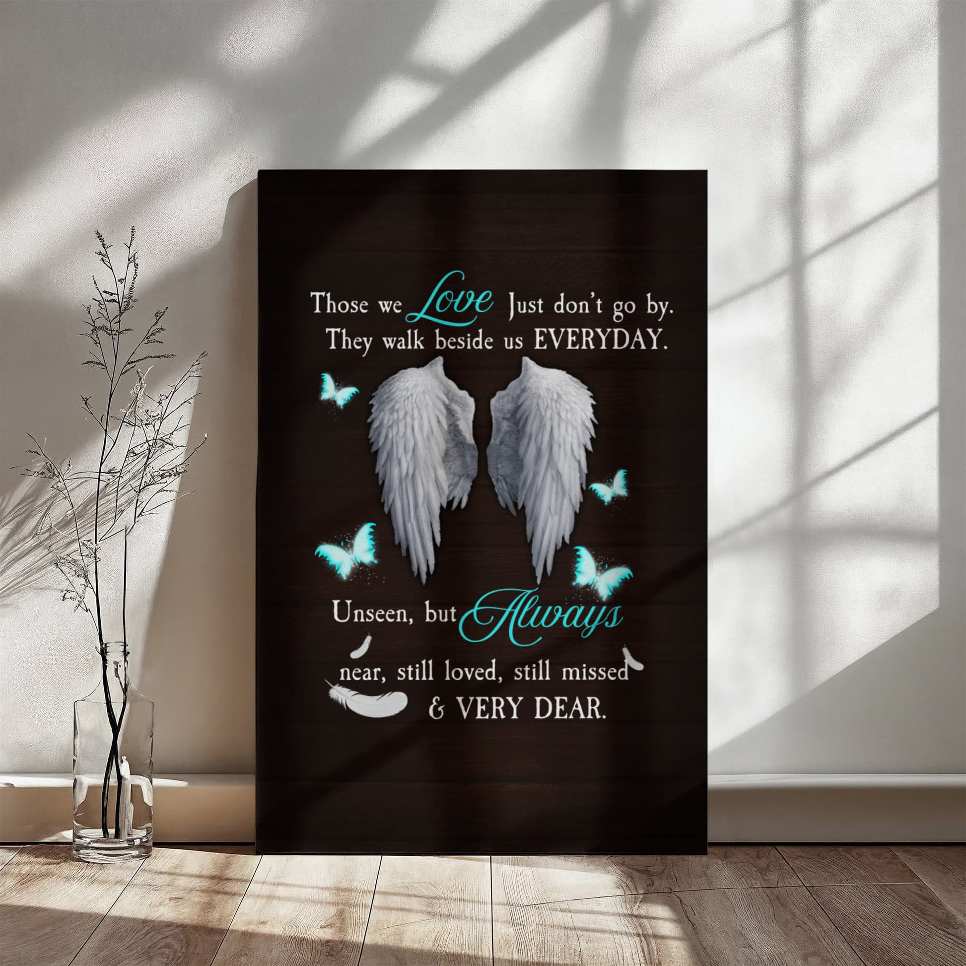 Remembrance - Those We Love Just Don't Go By - Gallery Wrapped Canvas Prints - The Shoppers Outlet