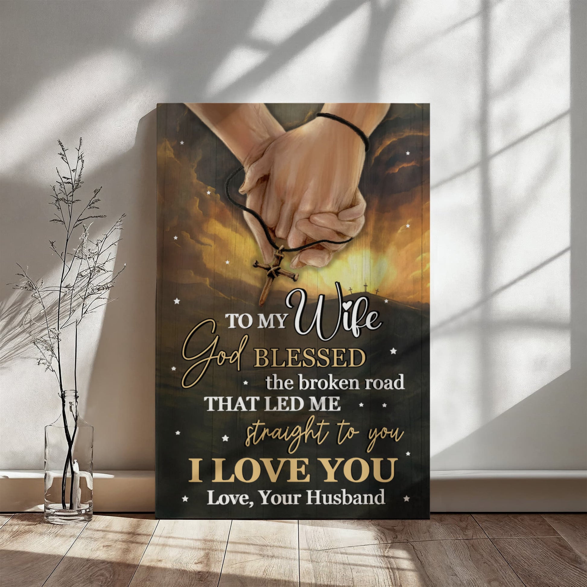 To My Wife - I Love You- Gallery Wrapped Canvas Prints - The Shoppers Outlet