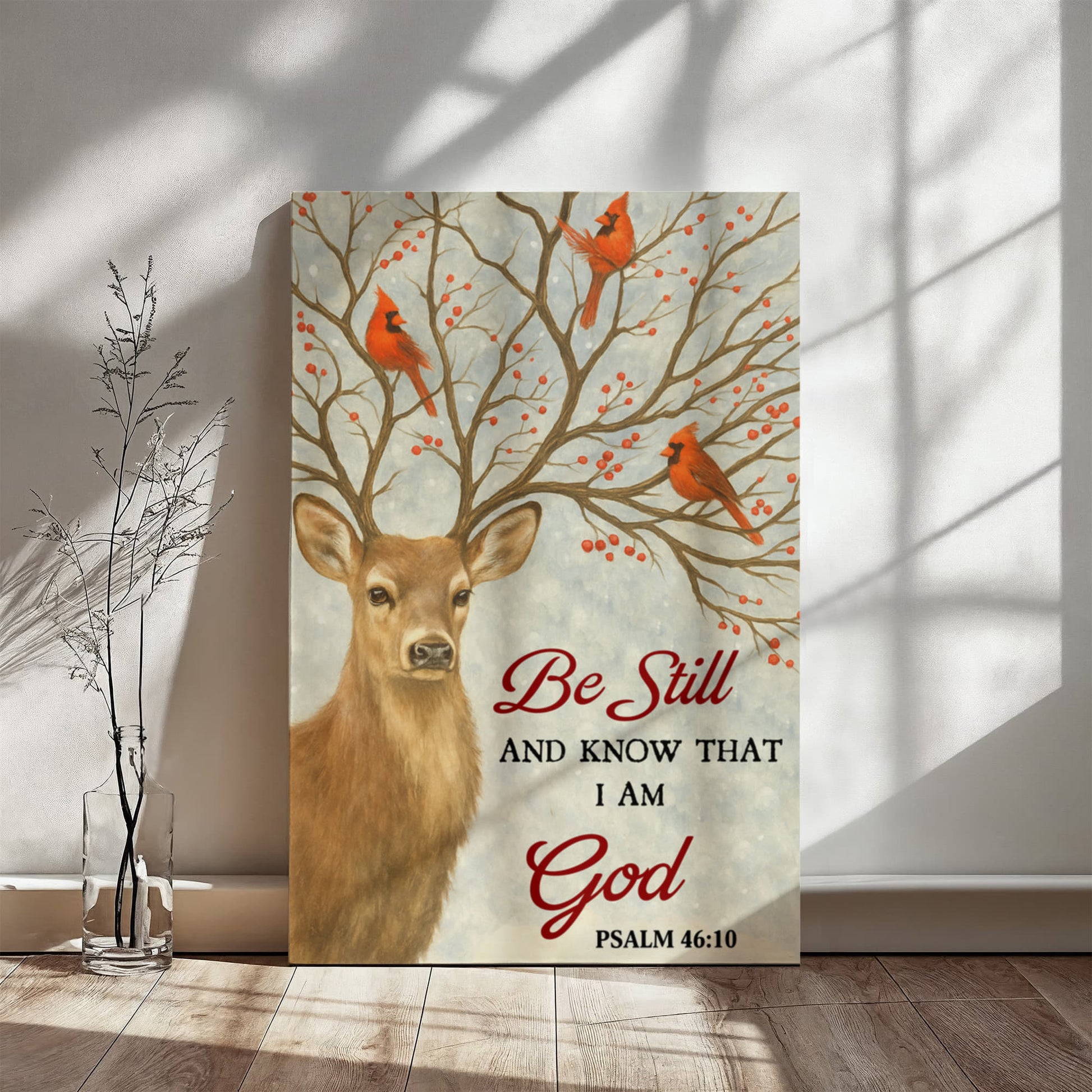 Faith - Be Still And Know That I AM God - PSALM 46:10 - Gallery Wrapped Canvas Prints - The Shoppers Outlet