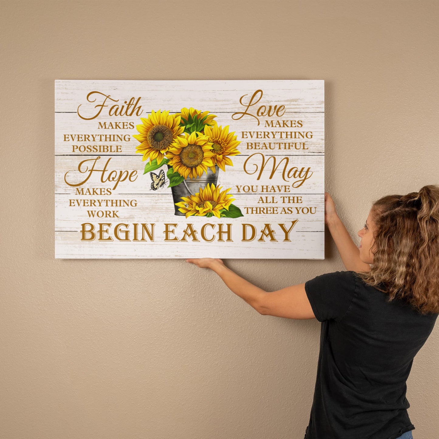 Faith - Hope - Love - Gallery Wrapped Canvas Prints - The Shoppers Outlet