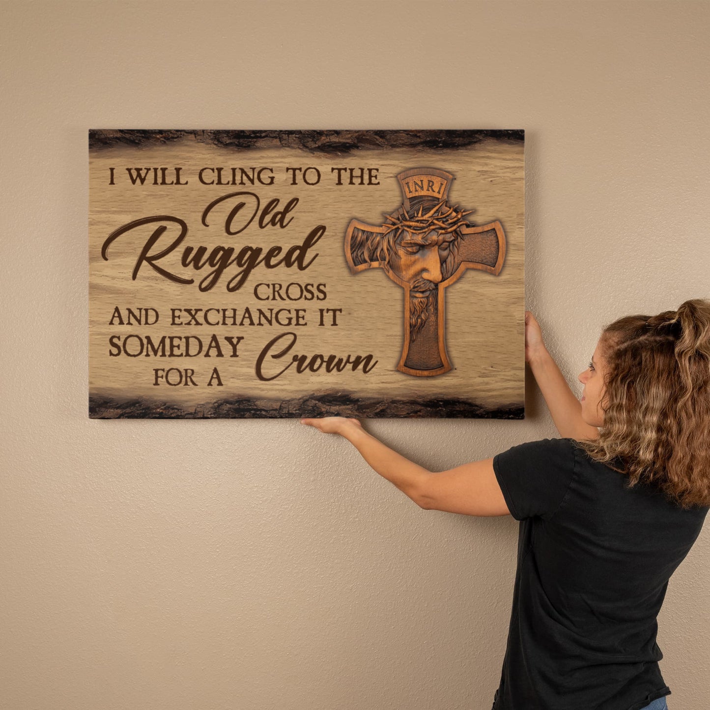 I Will Cling To The Old Rugged Cross - Gallery Wrapped Canvas Prints - The Shoppers Outlet