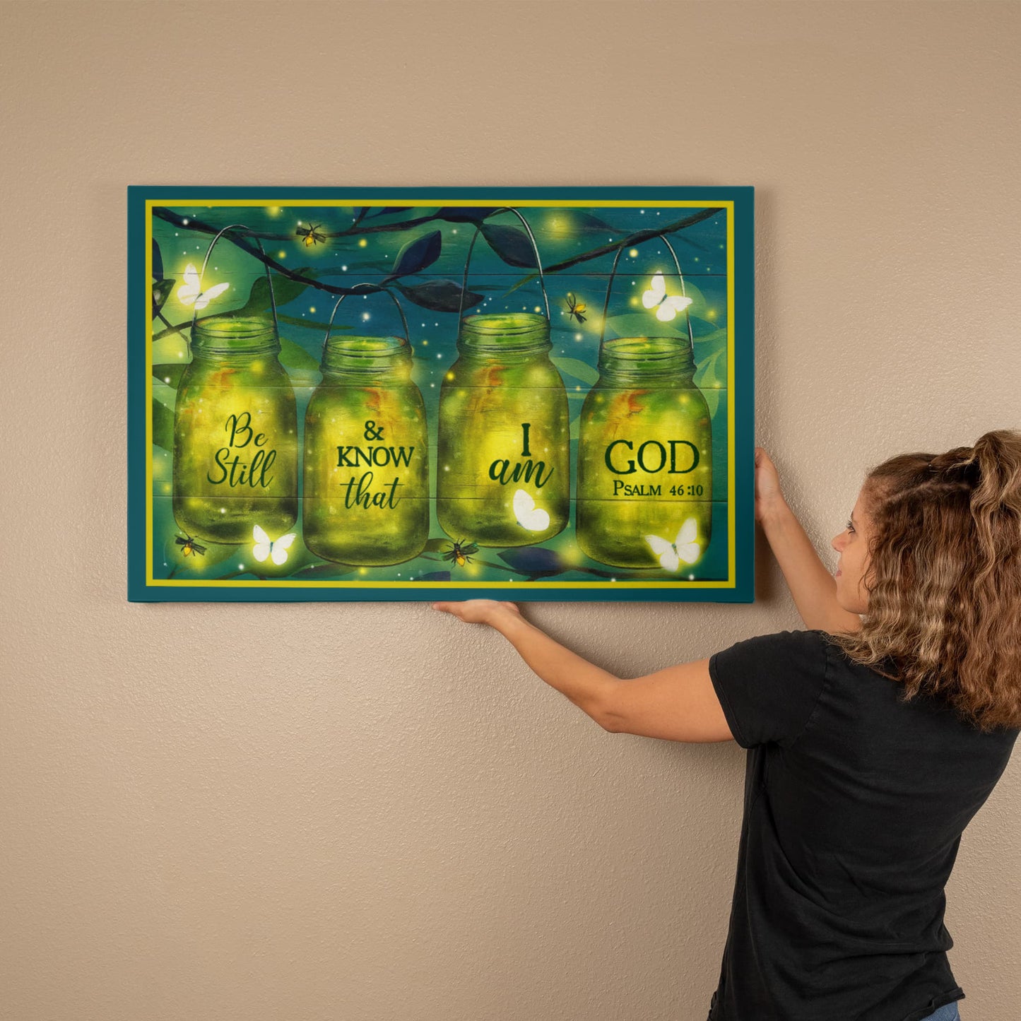 Faith - Be Still & Know That I Am God - PSALM 46:10 - Gallery Wrapped Canvas Prints - The Shoppers Outlet