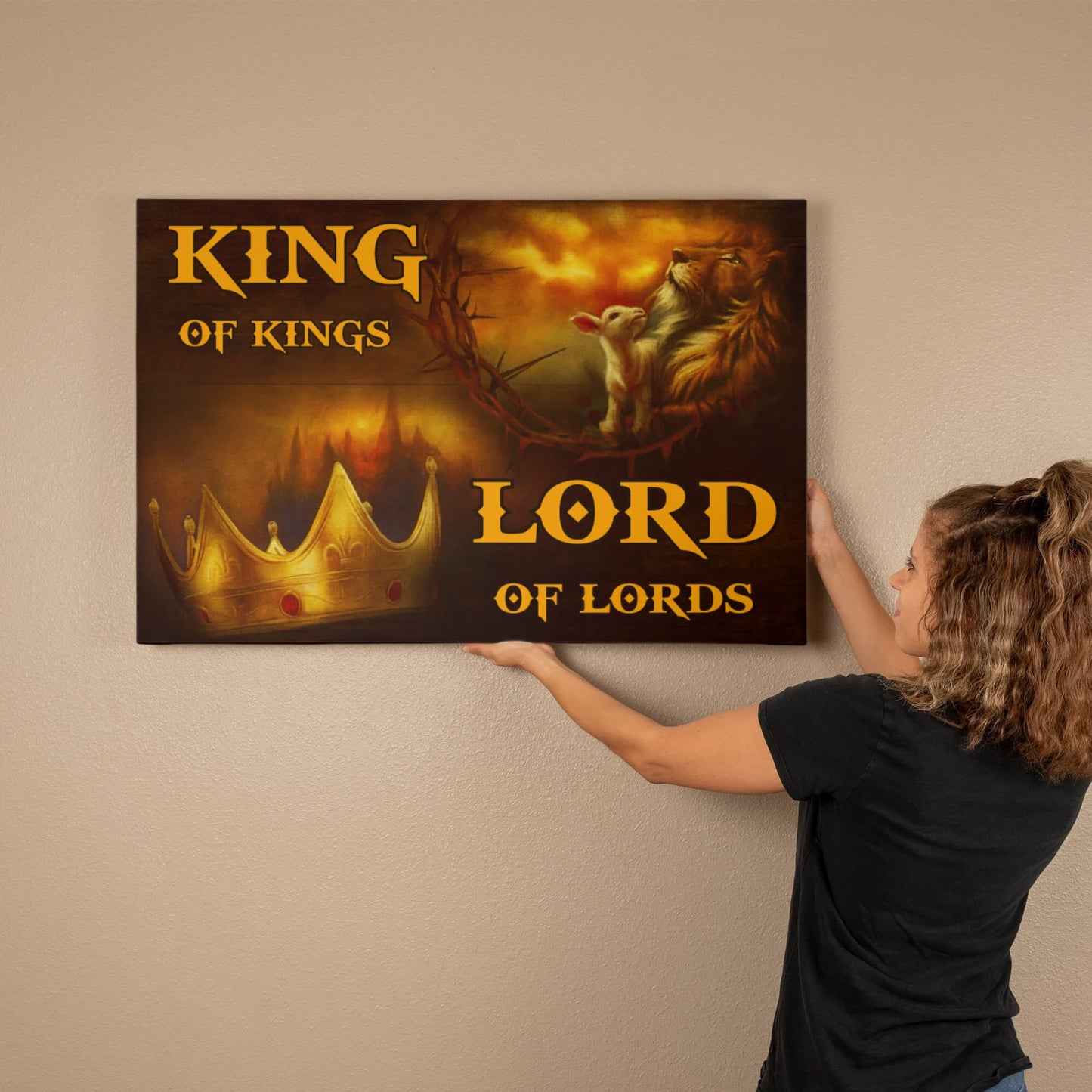 Faith- King Of Kings - Lord Of Lord -Gallery Wrapped Canvas Prints - The Shoppers Outlet