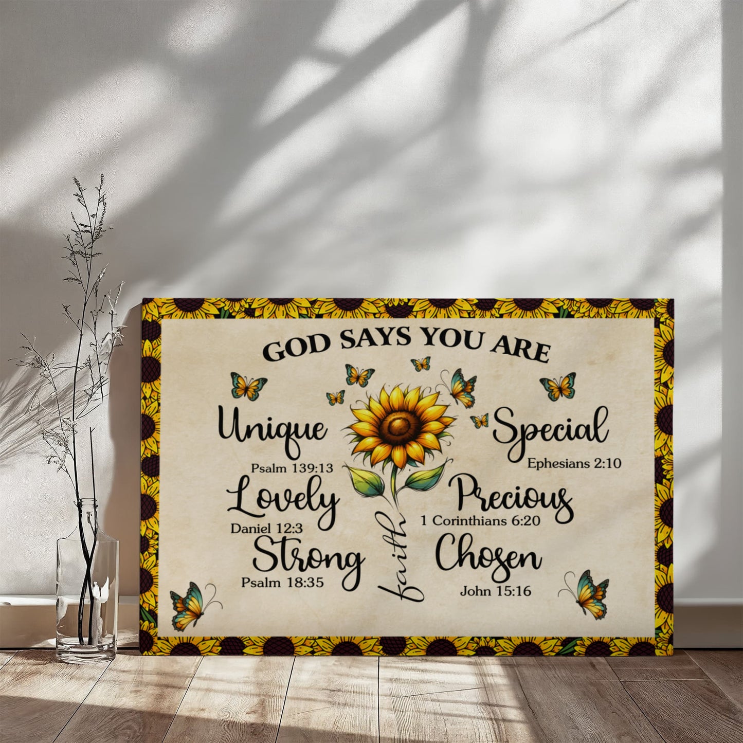 God Says You Are - Bible Verse - Gallery Wrapped Canvas Prints - The Shoppers Outlet