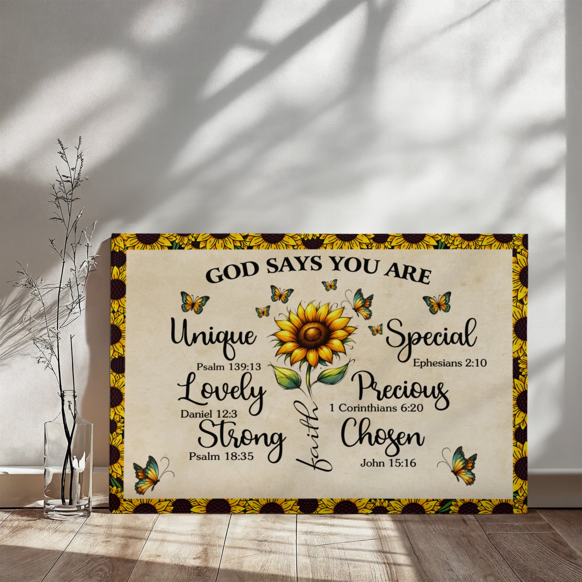 God Says You Are - Bible Verse - Gallery Wrapped Canvas Prints - The Shoppers Outlet