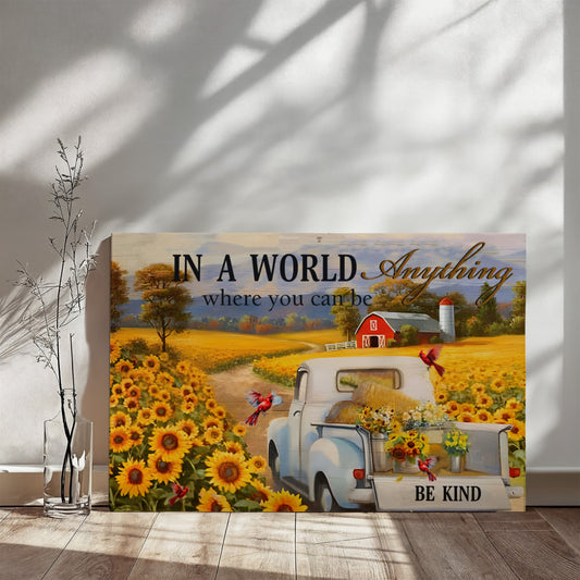 In a World Where You Can Be Anything - Gallery Wrapped Canvas Prints - The Shoppers Outlet