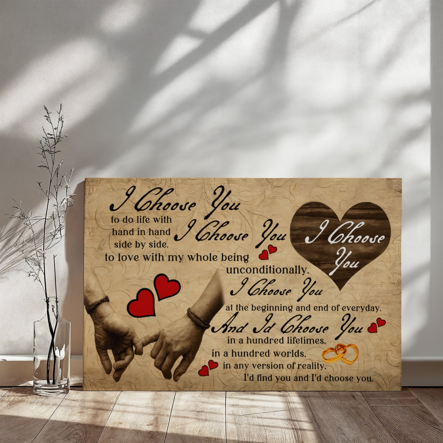 I Choose You Unconditionally - Galley Wrapped Canvas Prints - The Shoppers Outlet