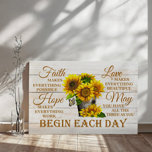Faith - Hope - Love - Gallery Wrapped Canvas Prints - The Shoppers Outlet
