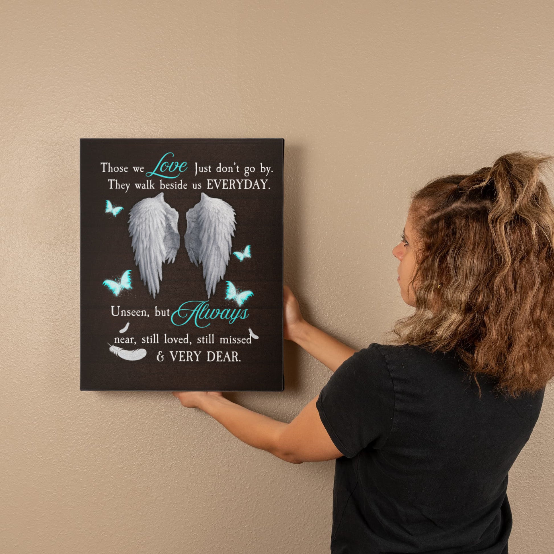 Remembrance - Those We Love Just Don't Go By - Gallery Wrapped Canvas Prints - The Shoppers Outlet