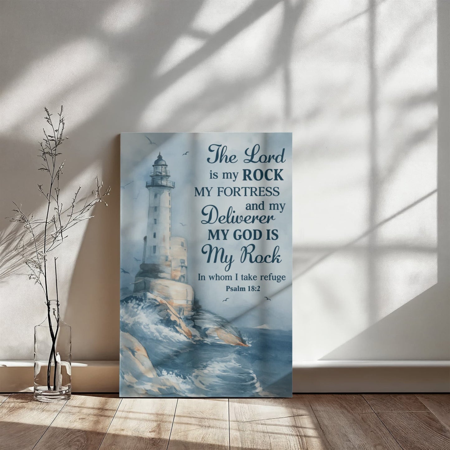 The Lord Is My Rock - Psalm 18:2 - Gallery Wrapped Canvas Prints - The Shoppers Outlet