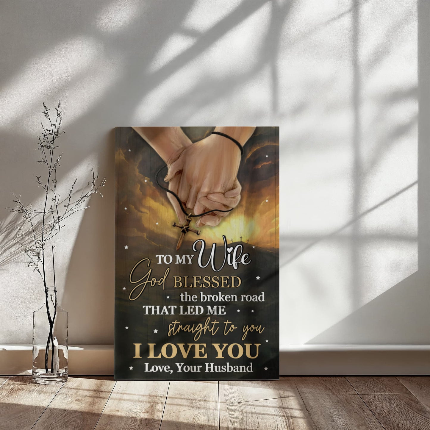 To My Wife - I Love You- Gallery Wrapped Canvas Prints - The Shoppers Outlet