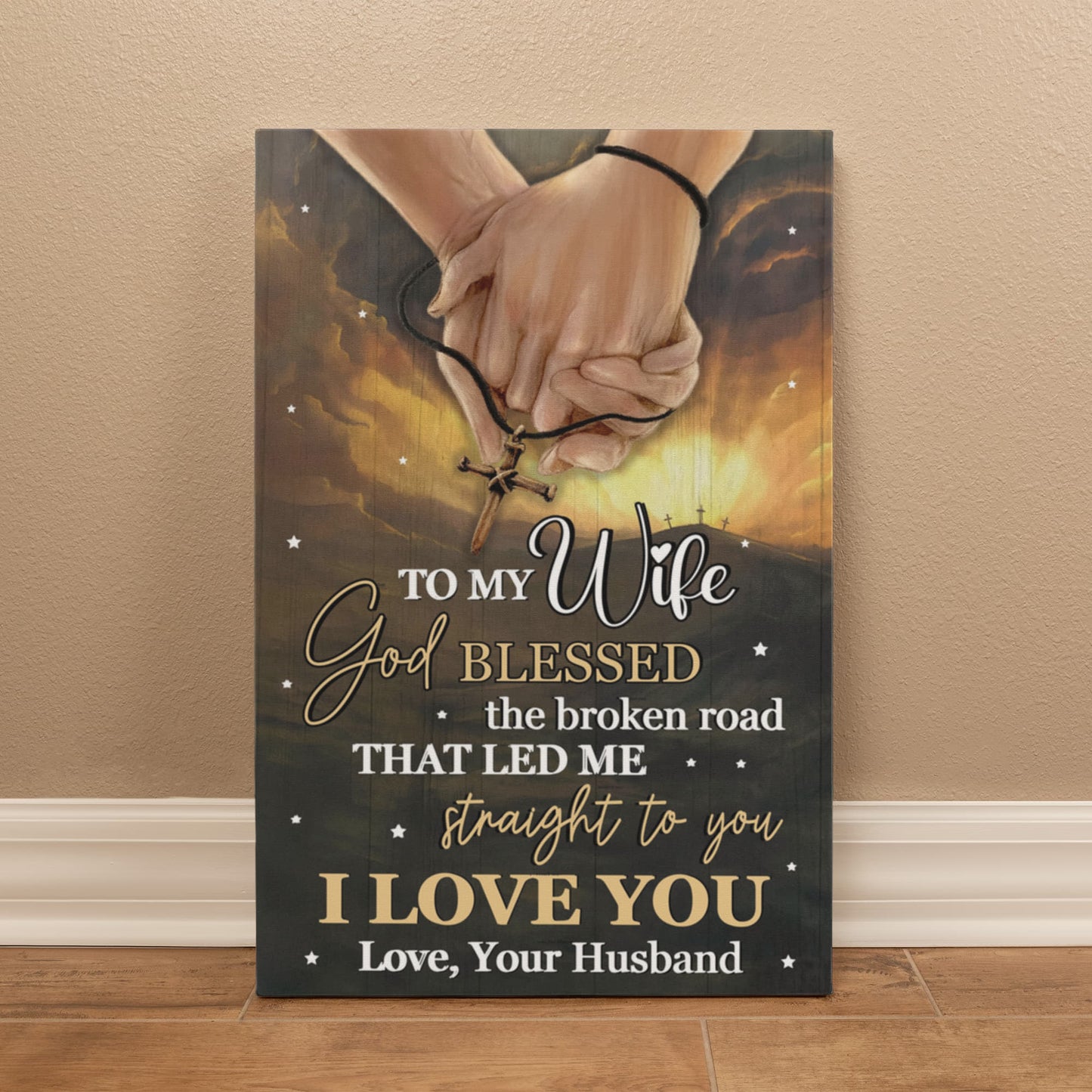 To My Wife - I Love You- Gallery Wrapped Canvas Prints - The Shoppers Outlet