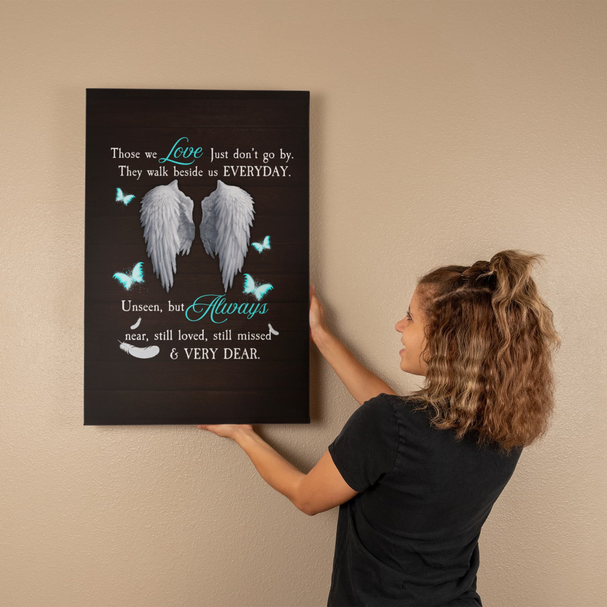 Remembrance - Those We Love Just Don't Go By - Gallery Wrapped Canvas Prints - The Shoppers Outlet