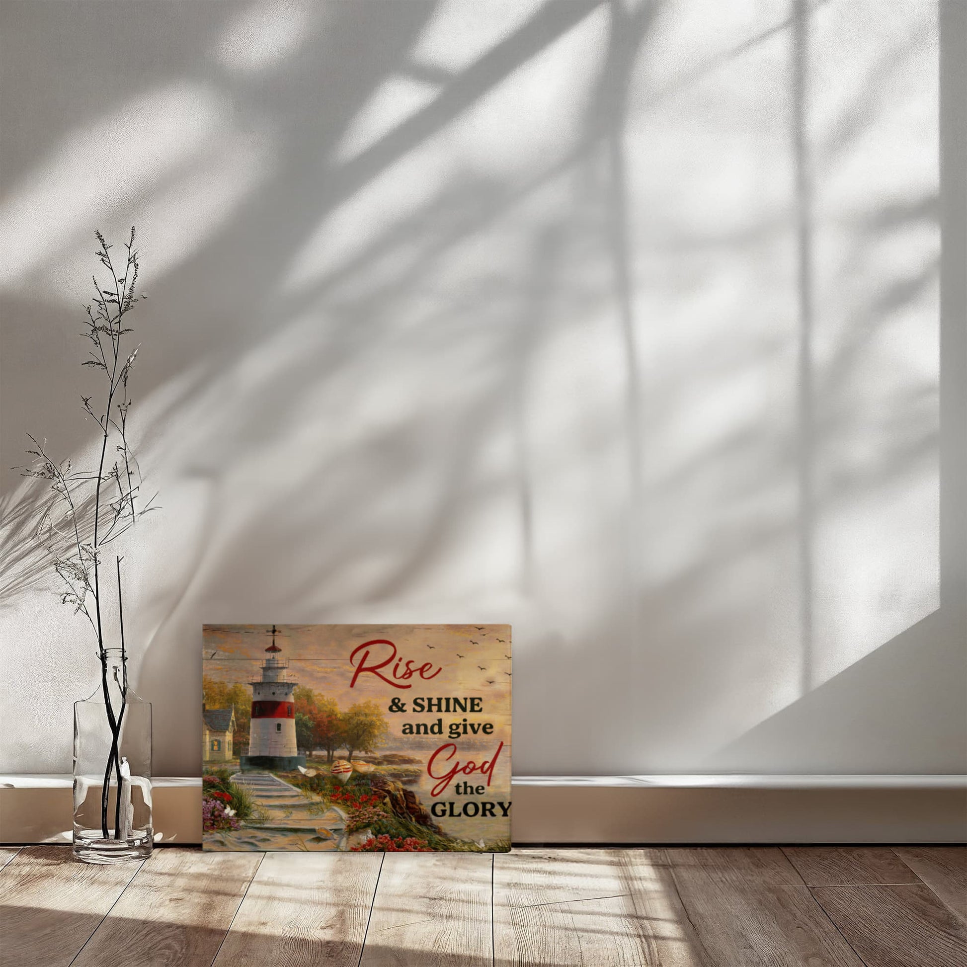 Faith - Rise And Shine And Give God The Glory - Gallery Wrapped Canvas Prints - The Shoppers Outlet