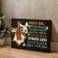Faith - Pray Big Worry Small - Gallery Wrapped Canvas Prints - The Shoppers Outlet