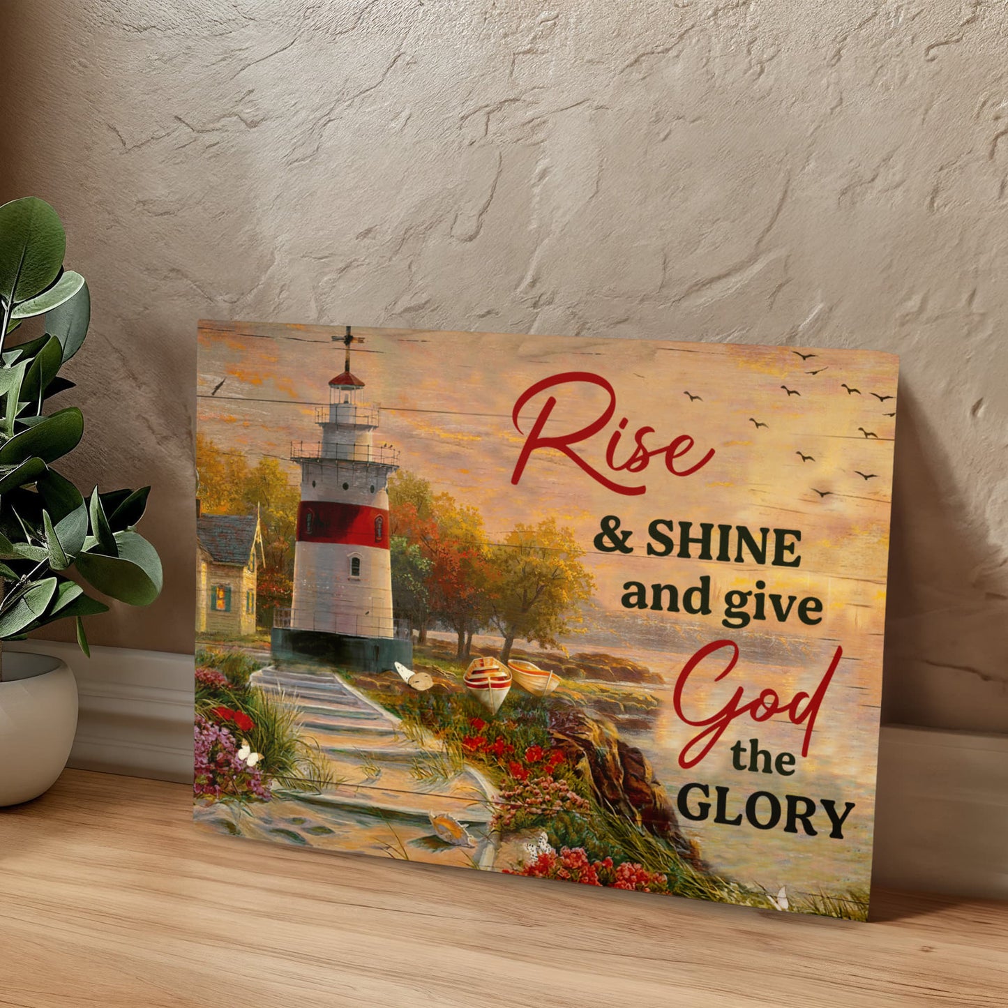 Faith - Rise And Shine And Give God The Glory - Gallery Wrapped Canvas Prints - The Shoppers Outlet