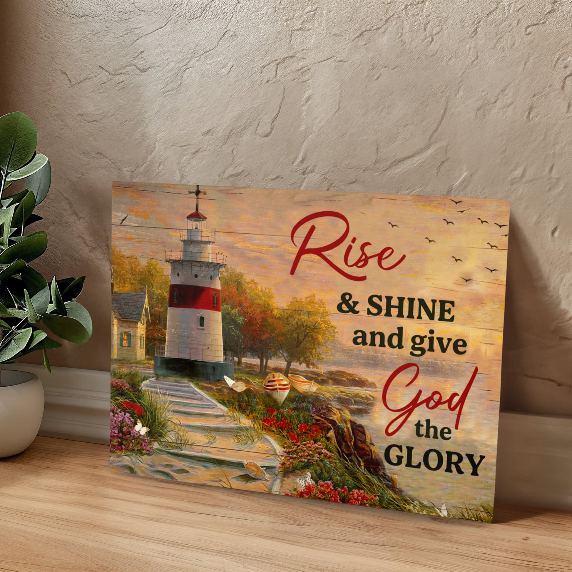 Faith - Rise And Shine And Give God The Glory - Gallery Wrapped Canvas Prints - The Shoppers Outlet