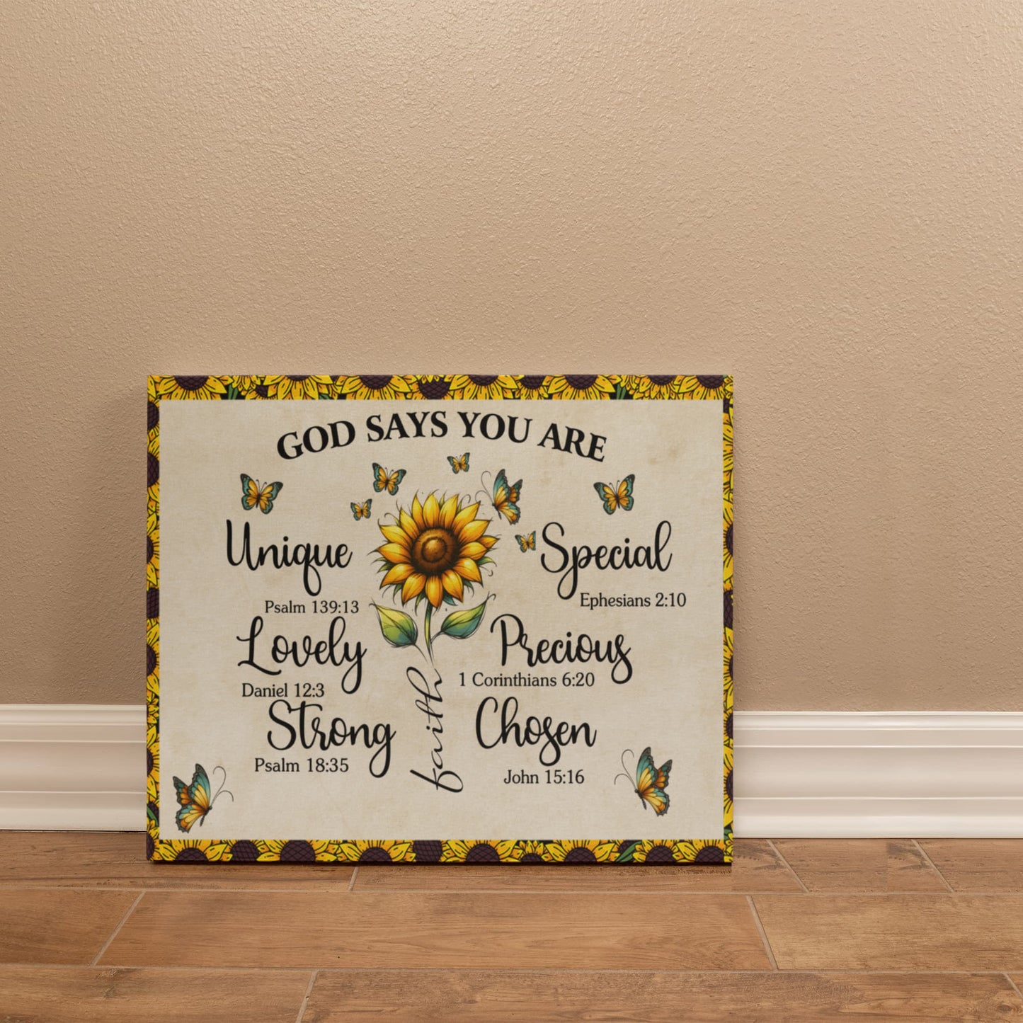 God Says You Are - Bible Verse - Gallery Wrapped Canvas Prints - The Shoppers Outlet