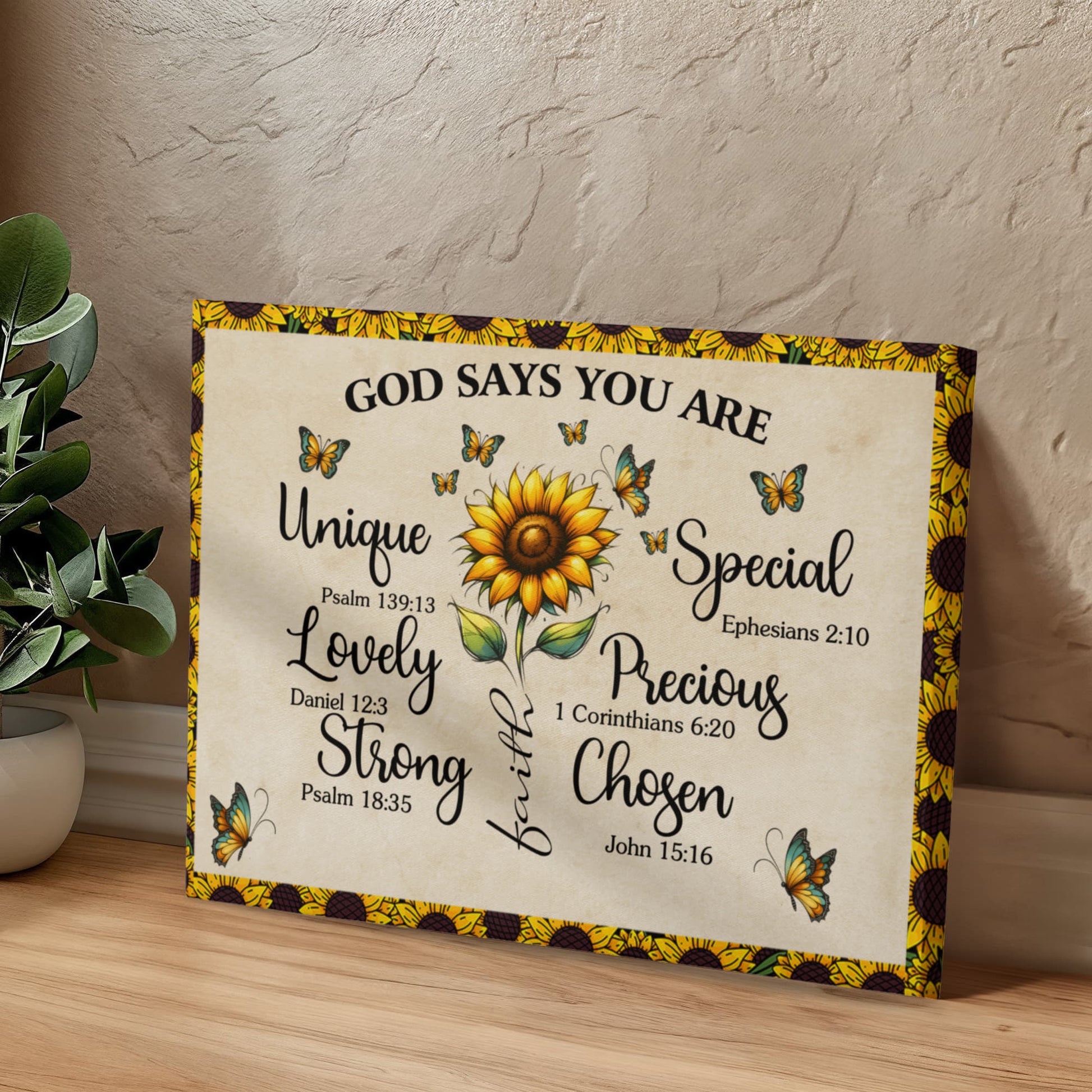 God Says You Are - Bible Verse - Gallery Wrapped Canvas Prints - The Shoppers Outlet