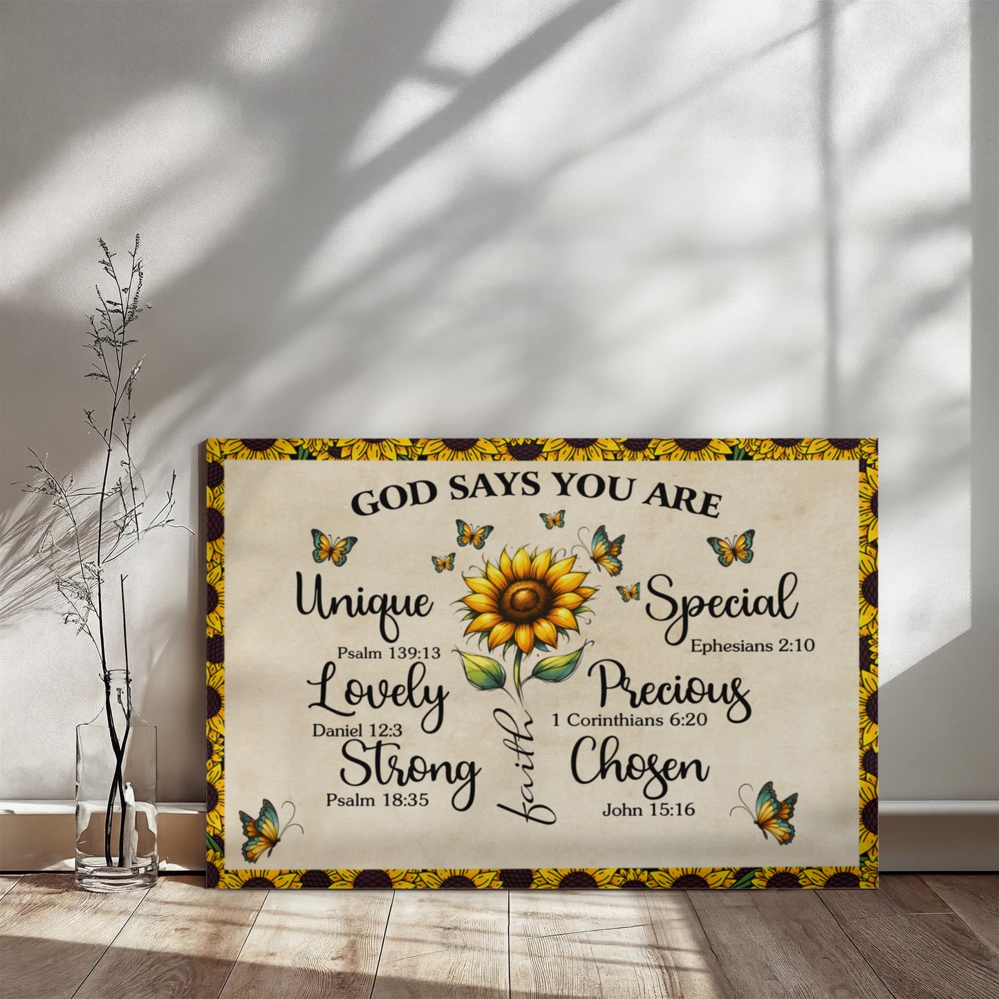 God Says You Are - Bible Verse - Gallery Wrapped Canvas Prints - The Shoppers Outlet