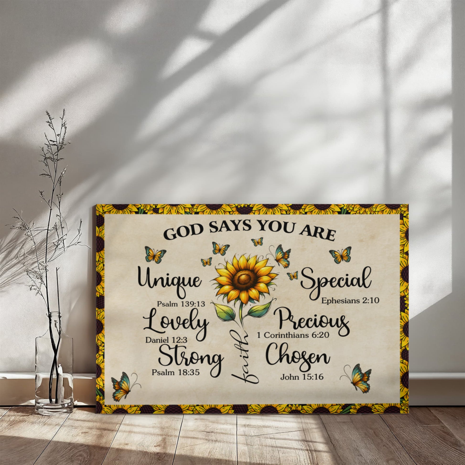 God Says You Are - Bible Verse - Gallery Wrapped Canvas Prints - The Shoppers Outlet