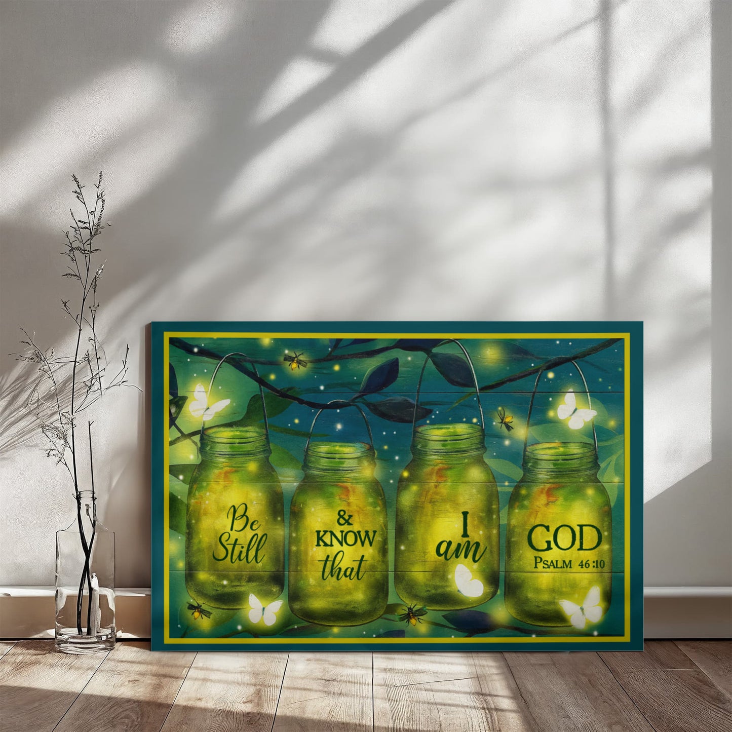 Faith - Be Still & Know That I Am God - PSALM 46:10 - Gallery Wrapped Canvas Prints - The Shoppers Outlet