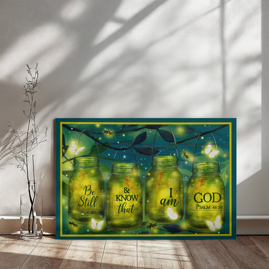 Faith - Be Still & Know That I Am God - PSALM 46:10 - Gallery Wrapped Canvas Prints - The Shoppers Outlet