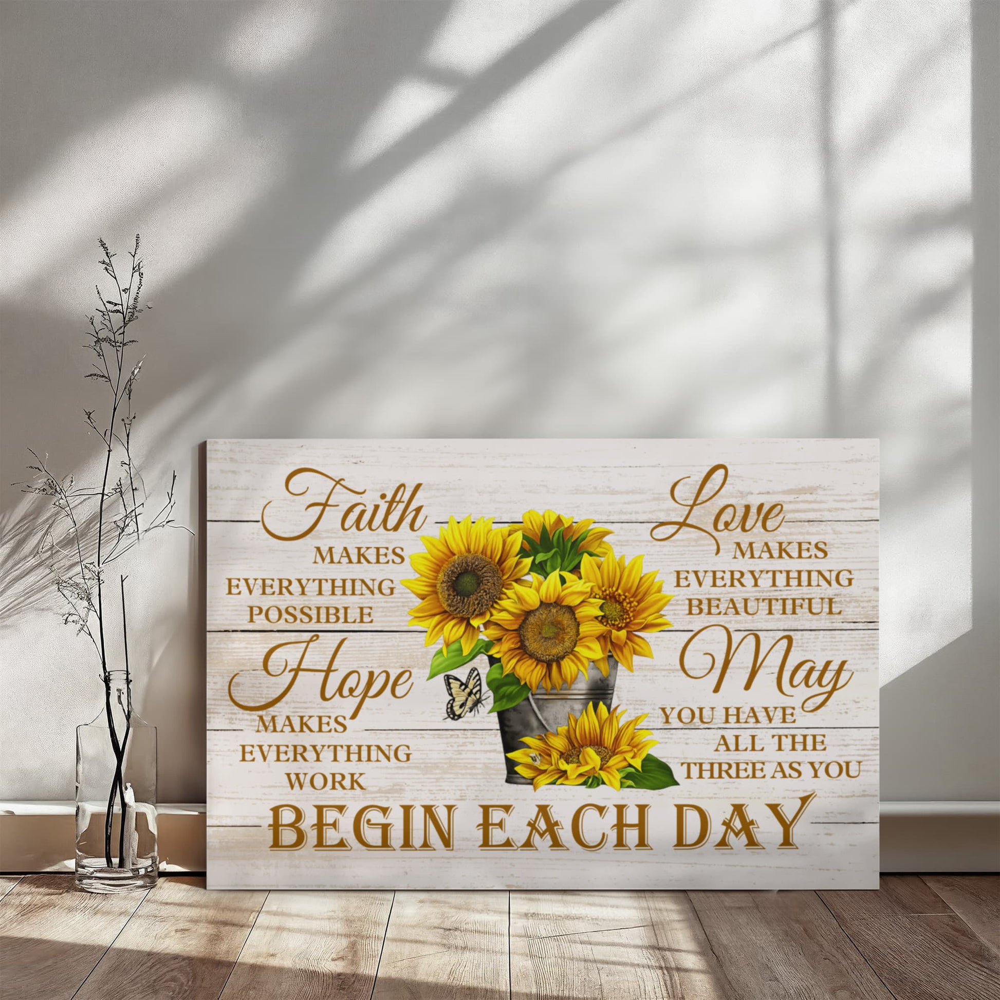 Faith - Hope - Love - Gallery Wrapped Canvas Prints - The Shoppers Outlet
