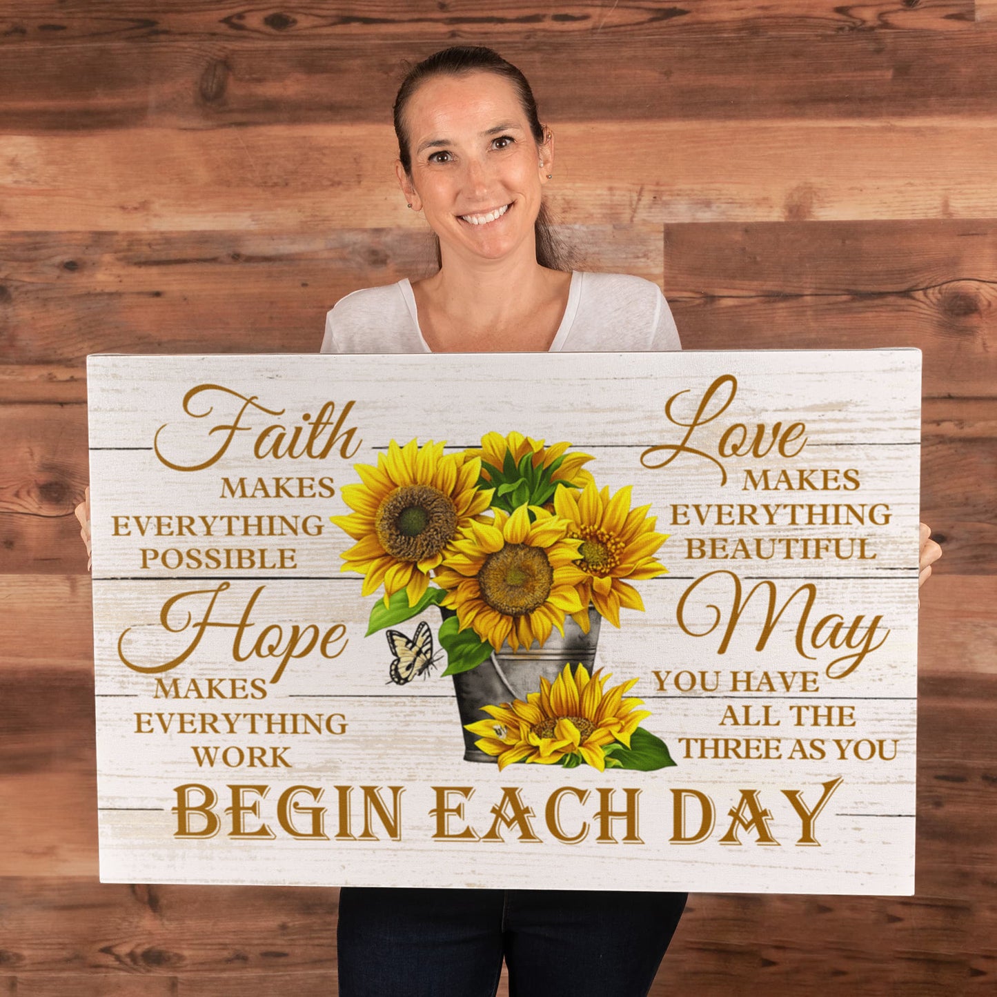 Faith - Hope - Love - Gallery Wrapped Canvas Prints - The Shoppers Outlet