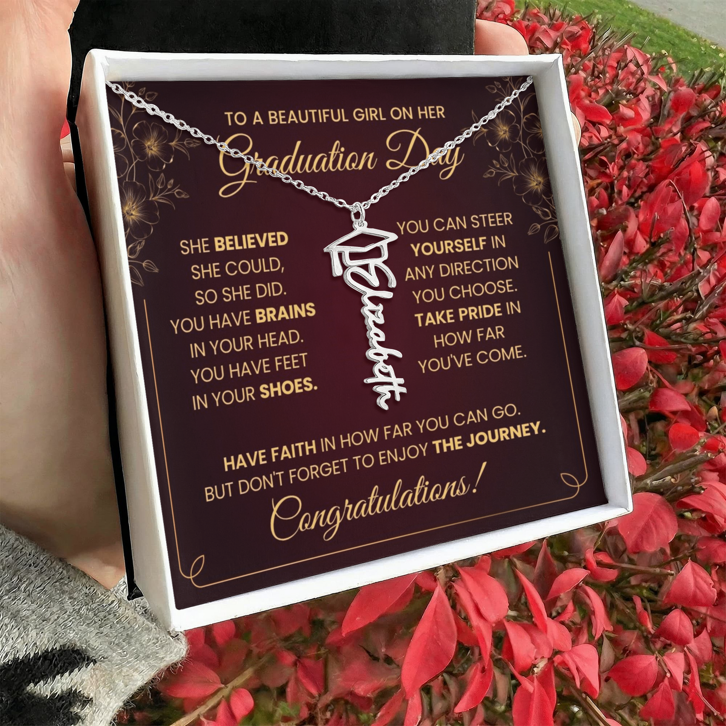 Graduation Day Gift - Graduation Name Necklace