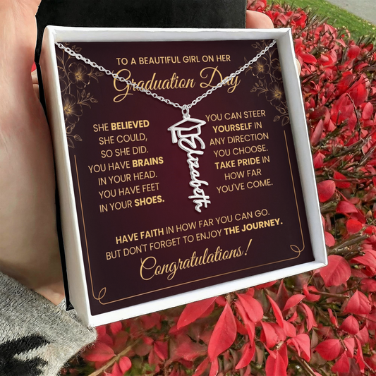 Graduation Day Gift - Graduation Name Necklace