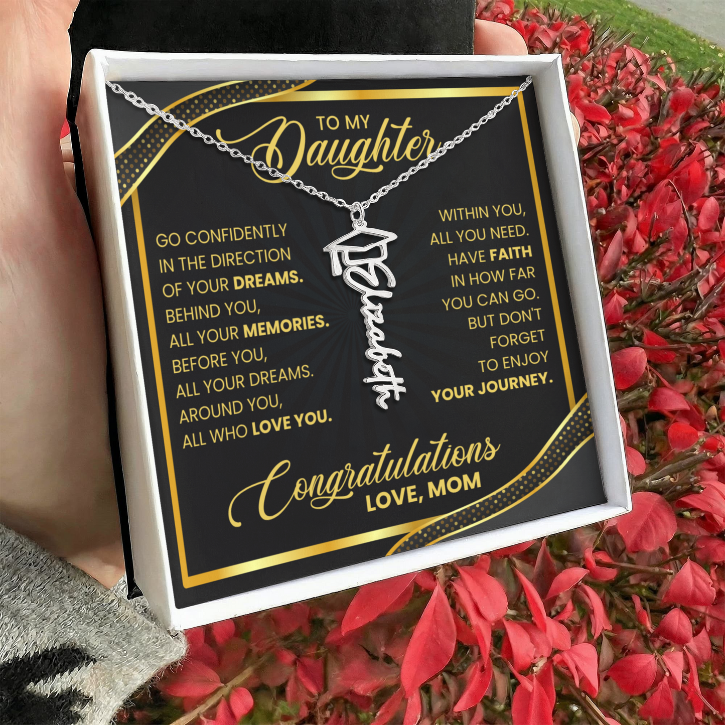 Graduation Gift For Daughter - Graduation Name Necklace