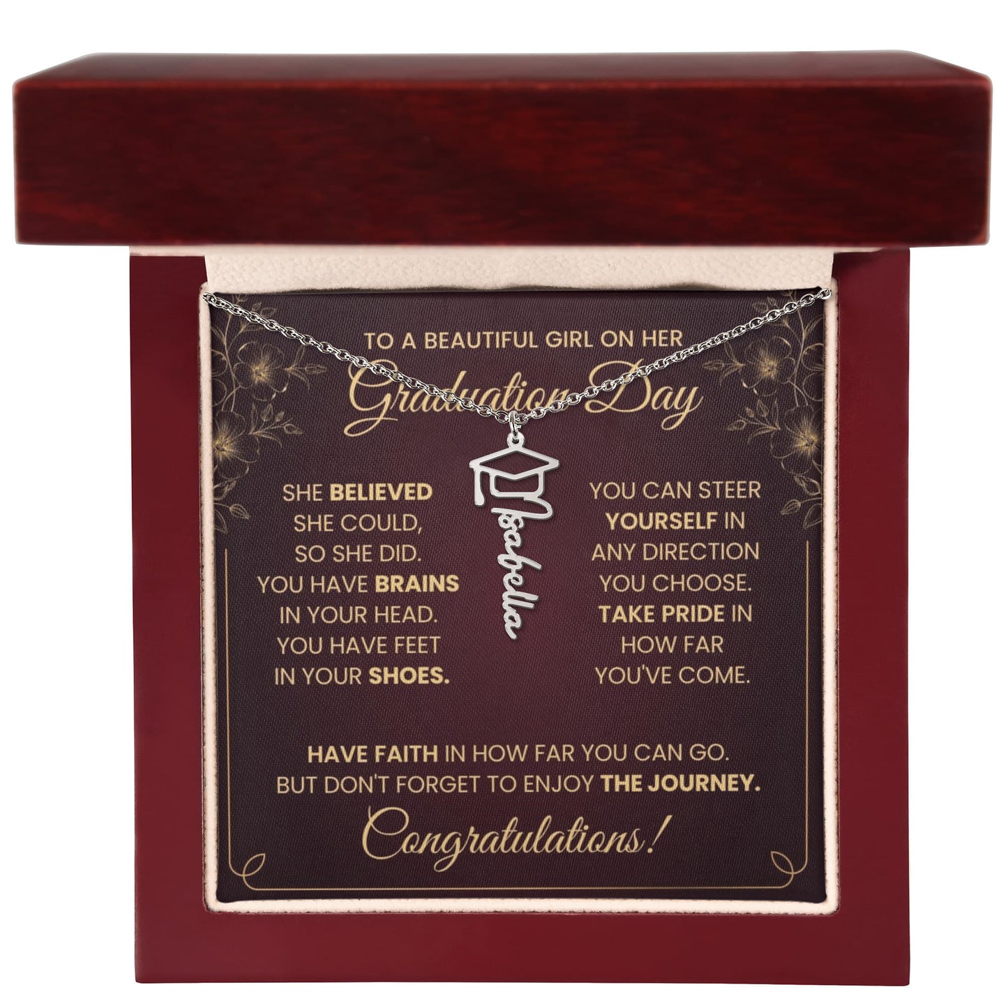 Graduation Day Gift - Graduation Name Necklace