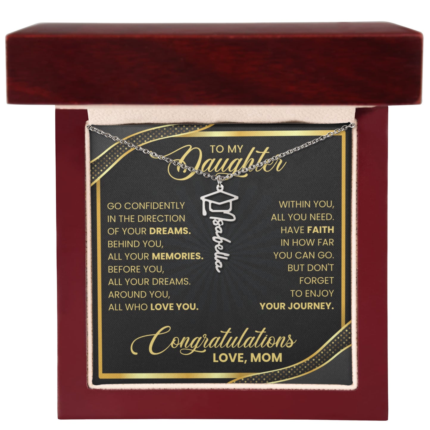 Graduation Gift For Daughter - Graduation Name Necklace