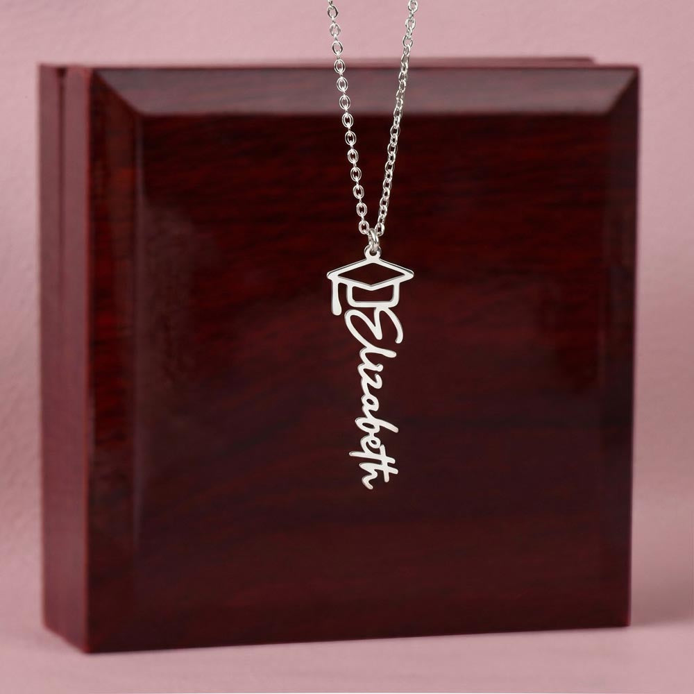 Graduation Necklace Gift – Inspirational Jewelry for Her | Graduation Name Necklace - The Shoppers Outlet