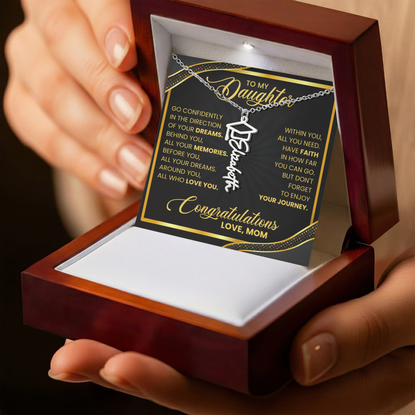 Graduation Gift For Daughter - Graduation Name Necklace