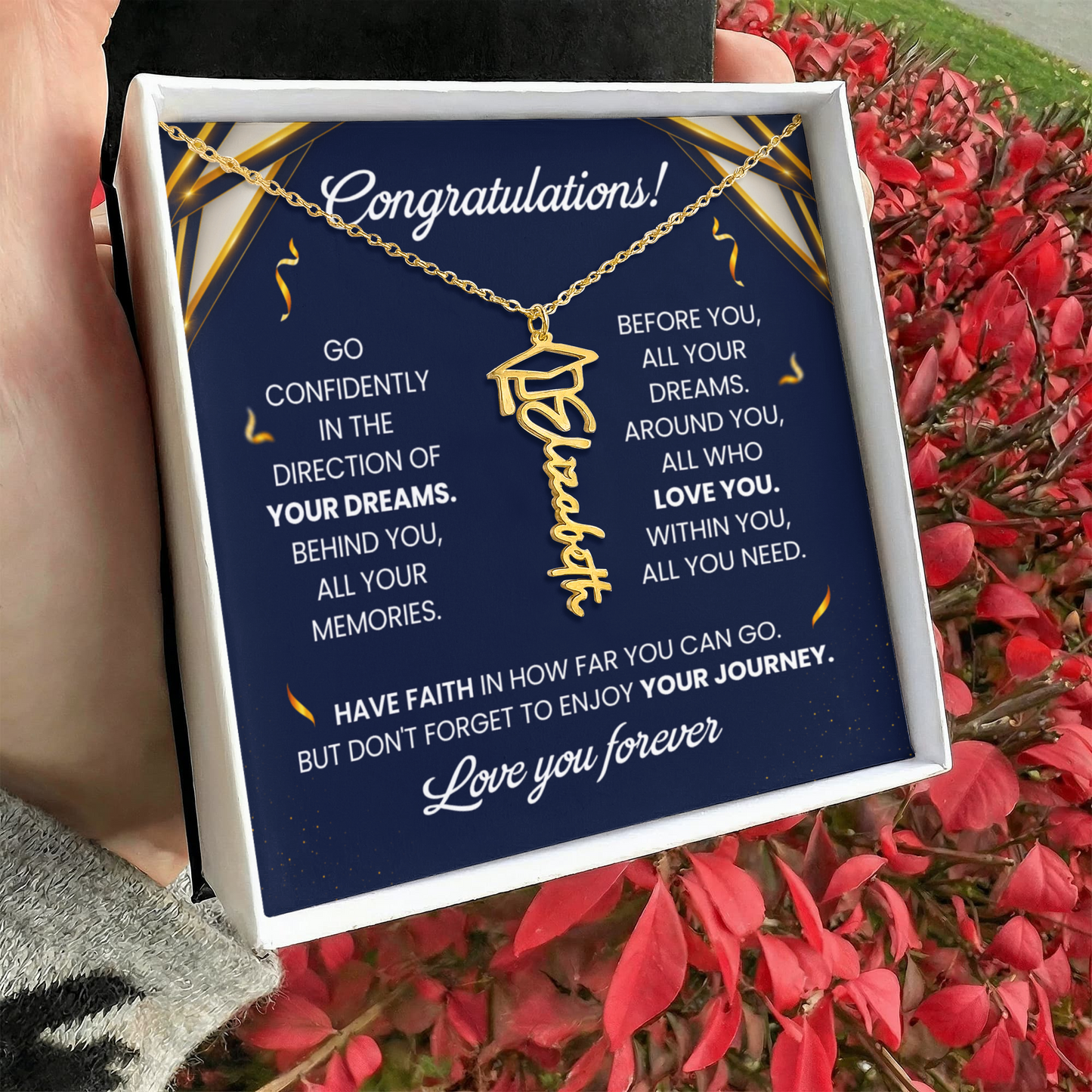 Gift for Her – Personalized Graduation Necklace - Graduation Name Necklace - The Shoppers Outlet