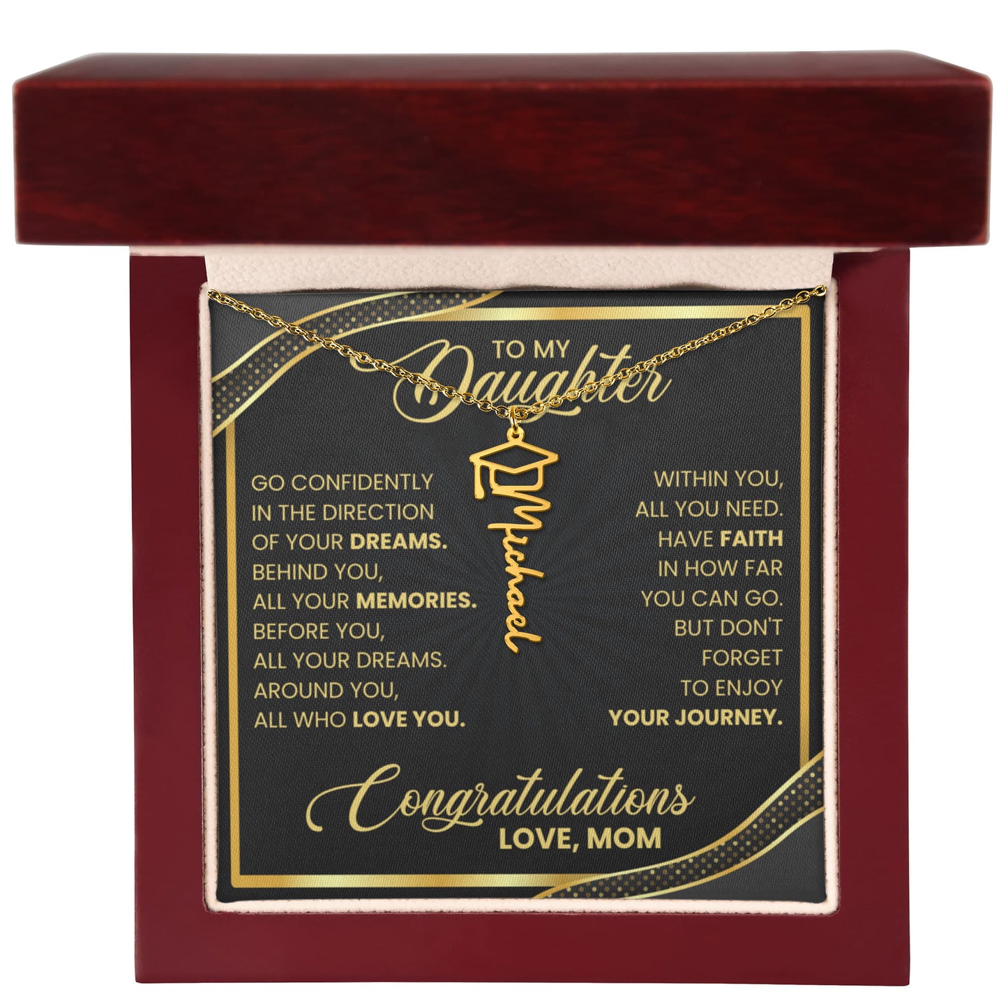 Graduation Gift For Daughter - Graduation Name Necklace