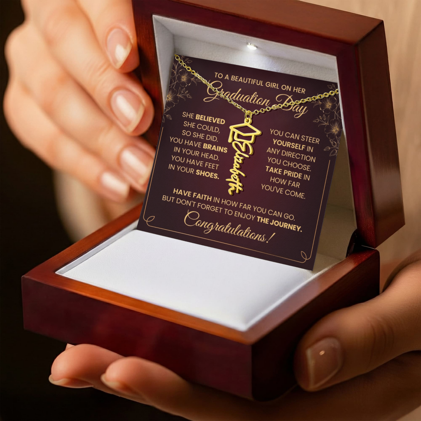 Graduation Day Gift - Graduation Name Necklace