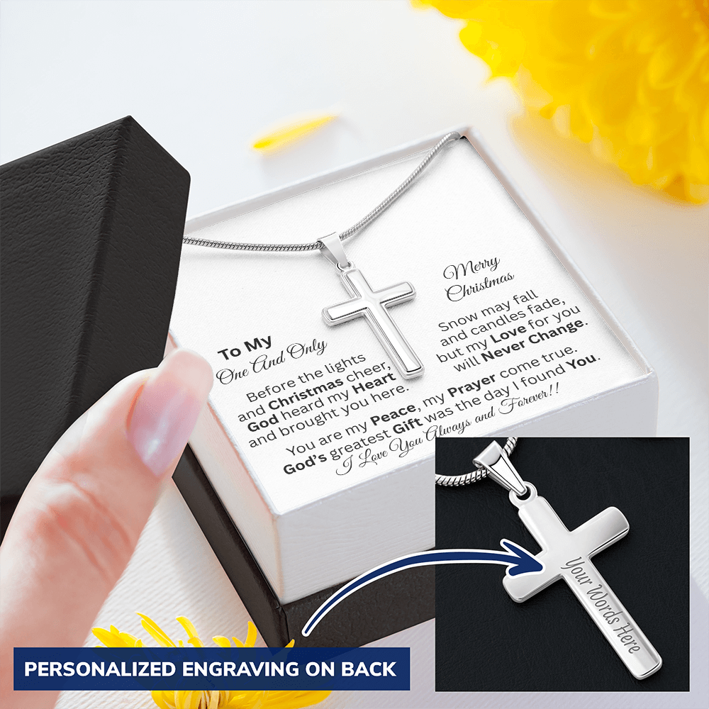 To My One And Only - Christmas Gift - Personalized Cross Necklace