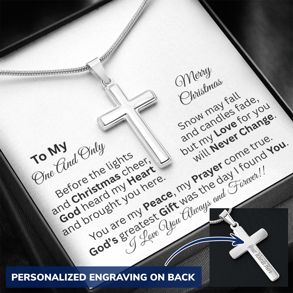 To My One And Only - Christmas Gift - Personalized Cross Necklace