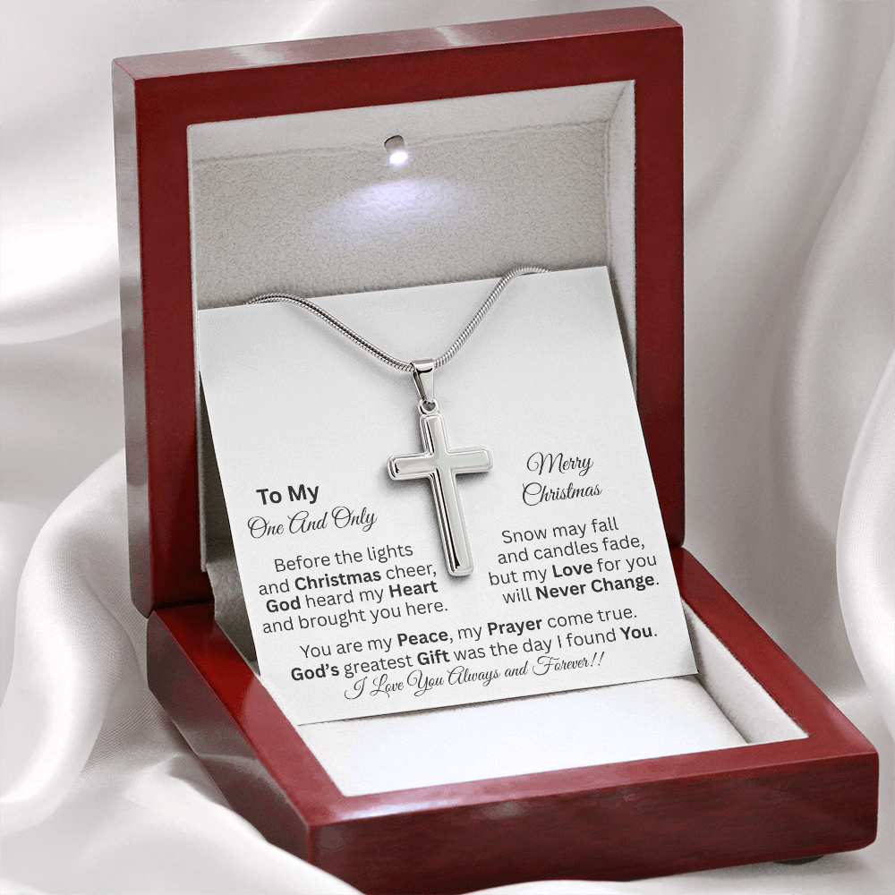 To My One And Only - Christmas Gift - Personalized Cross Necklace