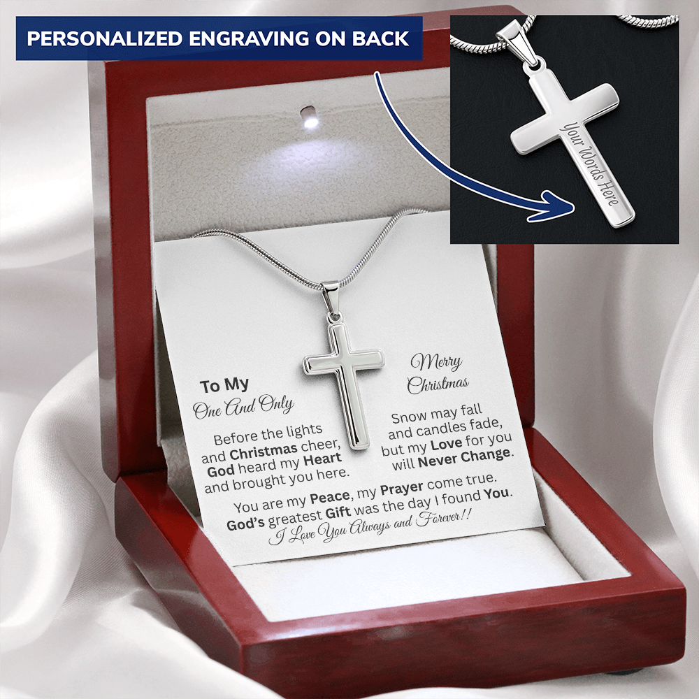 To My One And Only - Christmas Gift - Personalized Cross Necklace