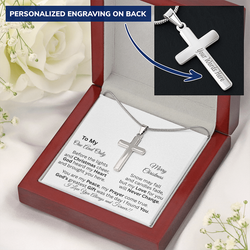 To My One And Only - Christmas Gift - Personalized Cross Necklace