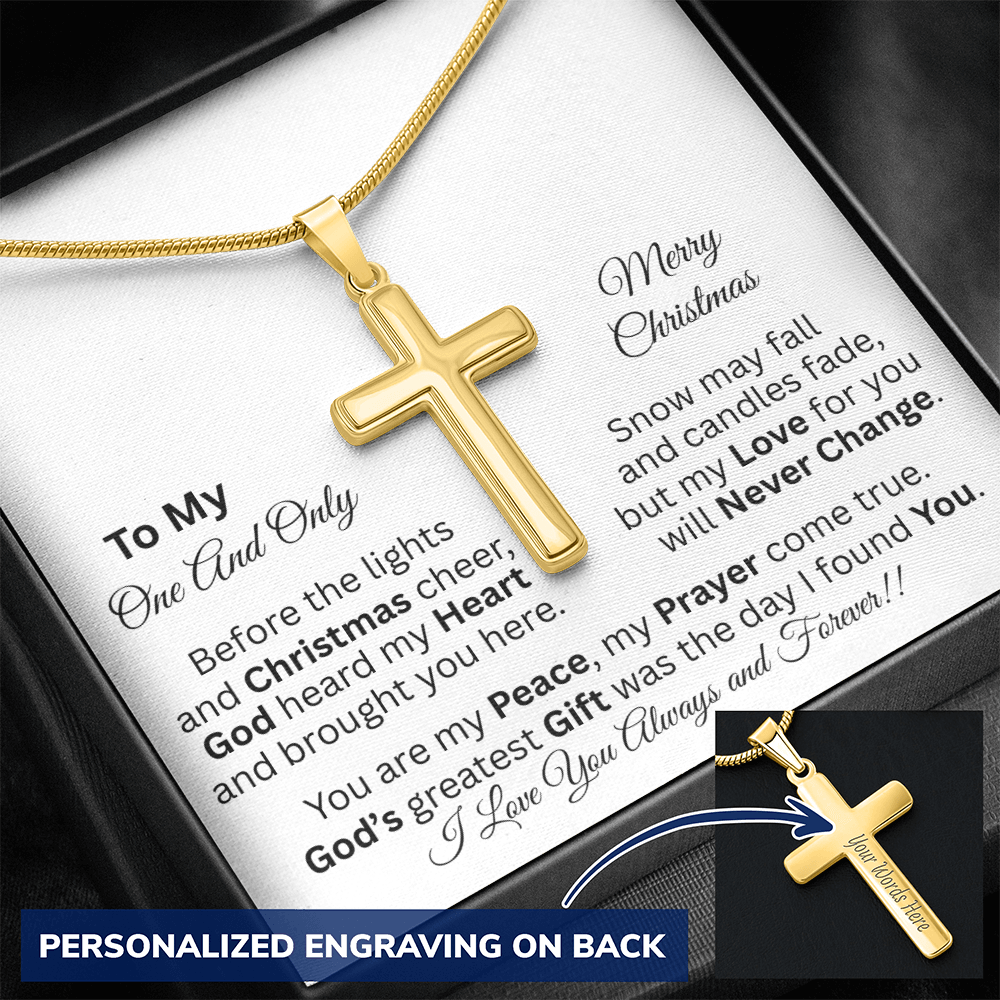 To My One And Only - Christmas Gift - Personalized Cross Necklace